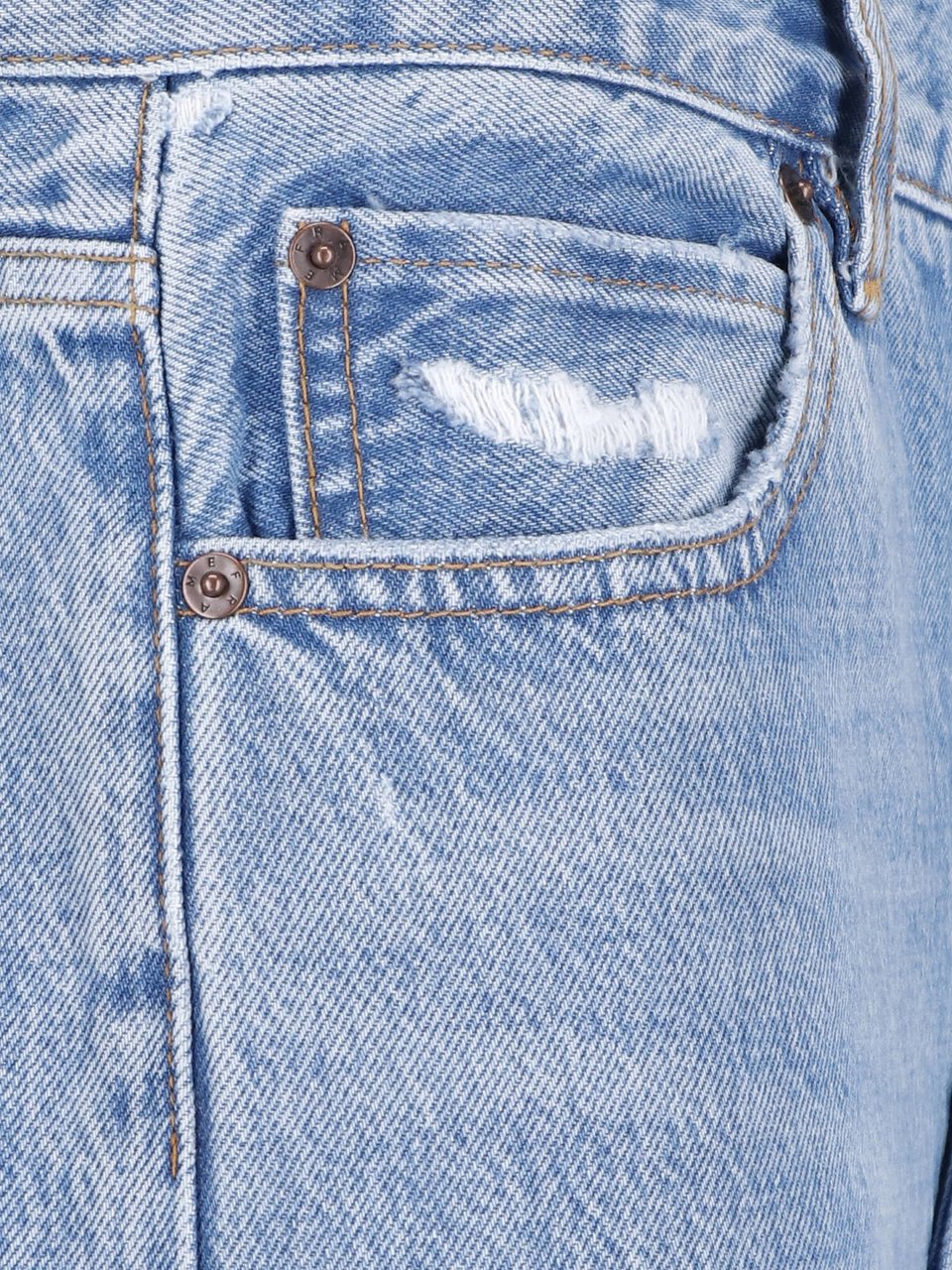 Frame Blue High Waist Wide-Leg Jeans Blauw