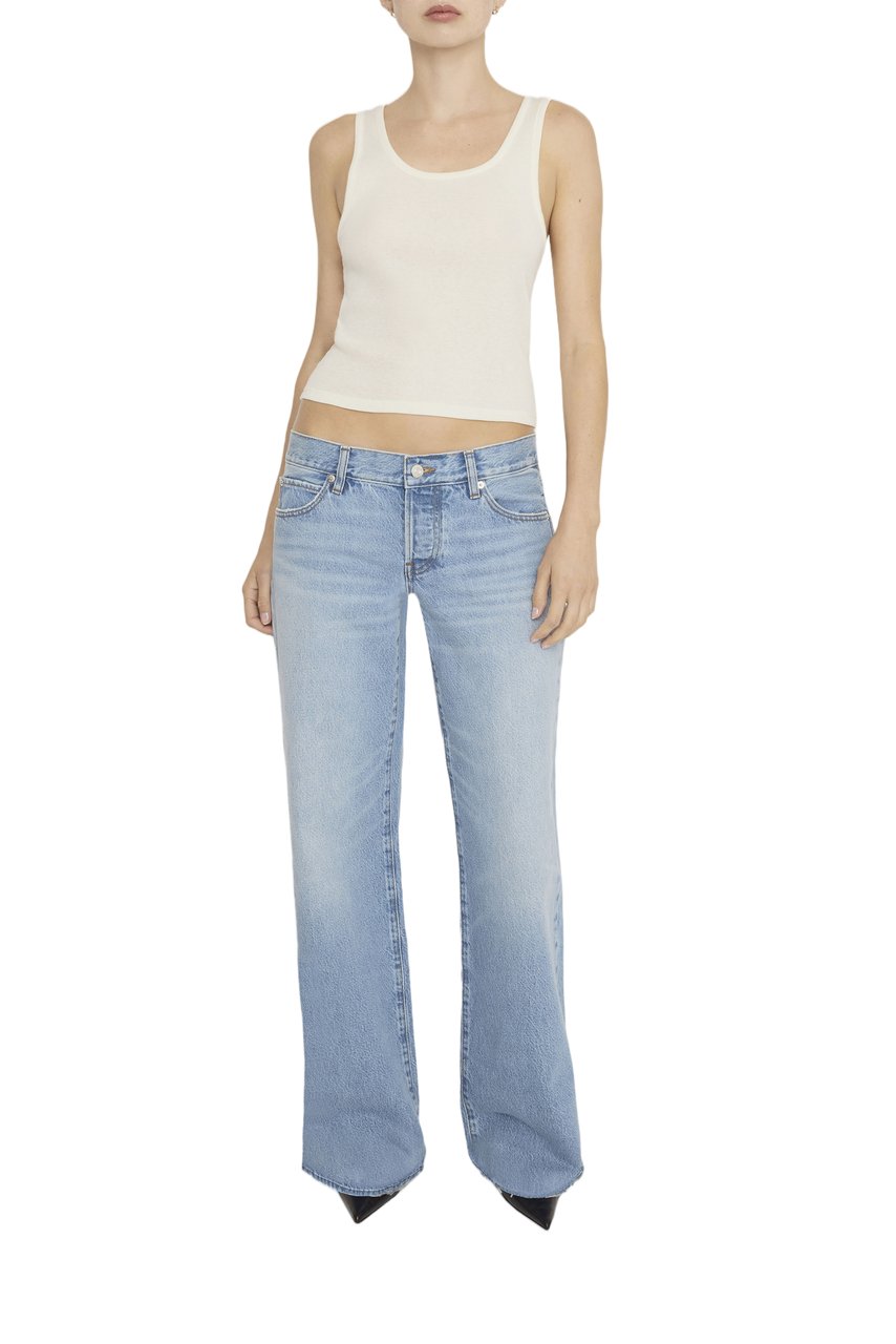 Frame Grey Denim Pixie Flared Jeans Blauw
