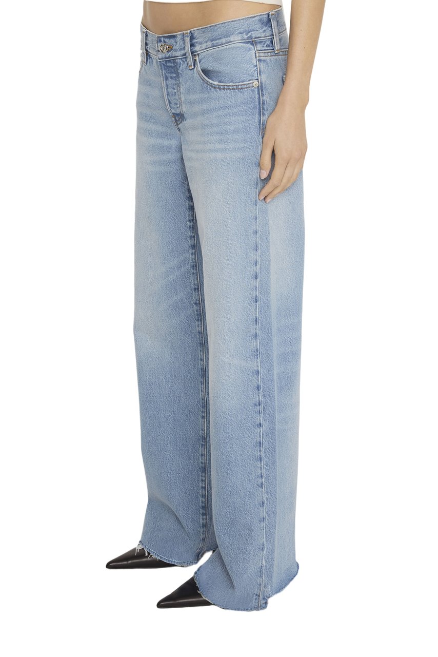 Frame Grey Denim Pixie Flared Jeans Blauw
