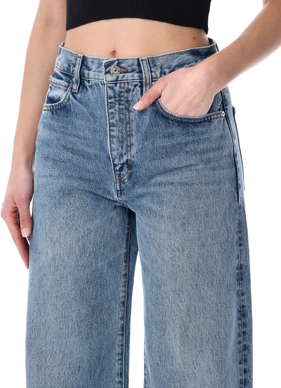 Frame Frame The Bow high-rise wide jeans Blauw