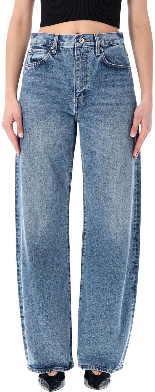 Frame Frame The Bow high-rise wide jeans Blauw