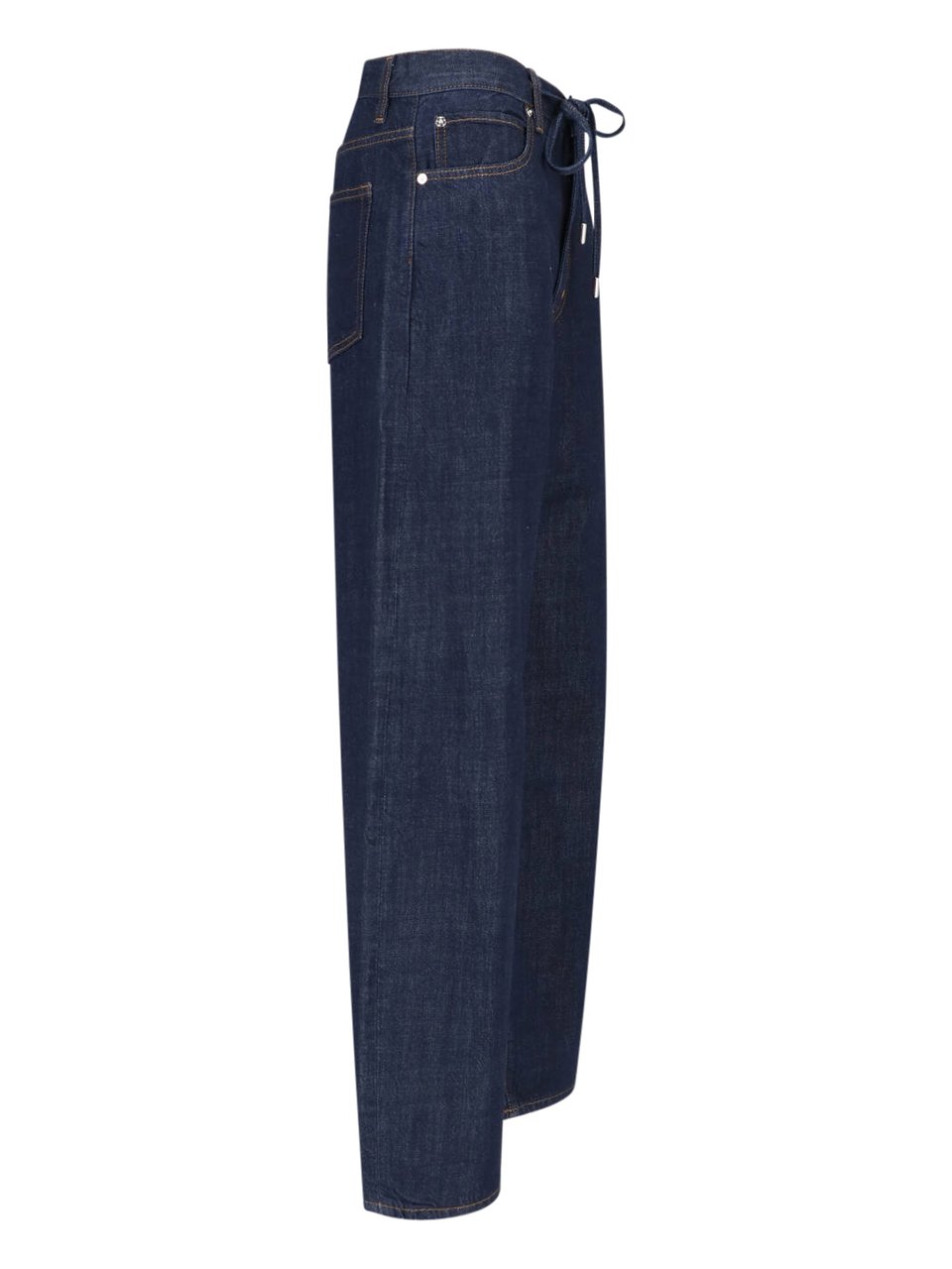 Frame Blue The Bow Straight Leg Jeans Blauw