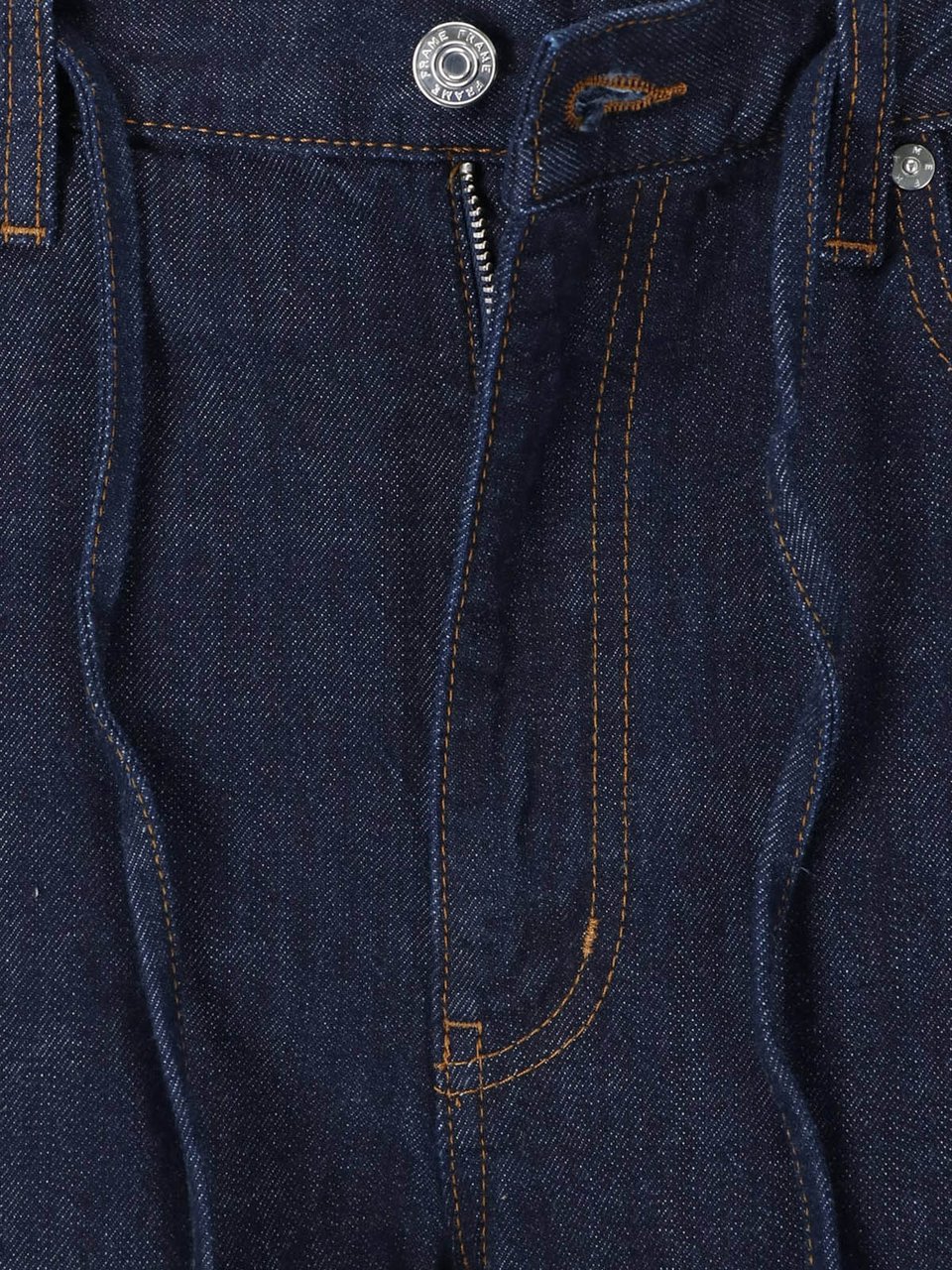Frame Blue The Bow Straight Leg Jeans Blauw