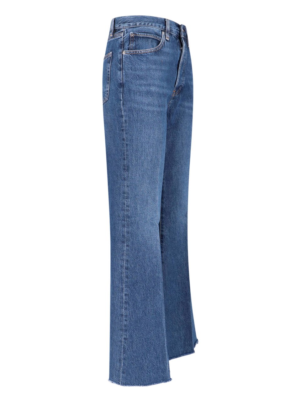 Frame Straight-Leg Jeans with Mid-Rise Waist and Timeless Silhouette Blauw