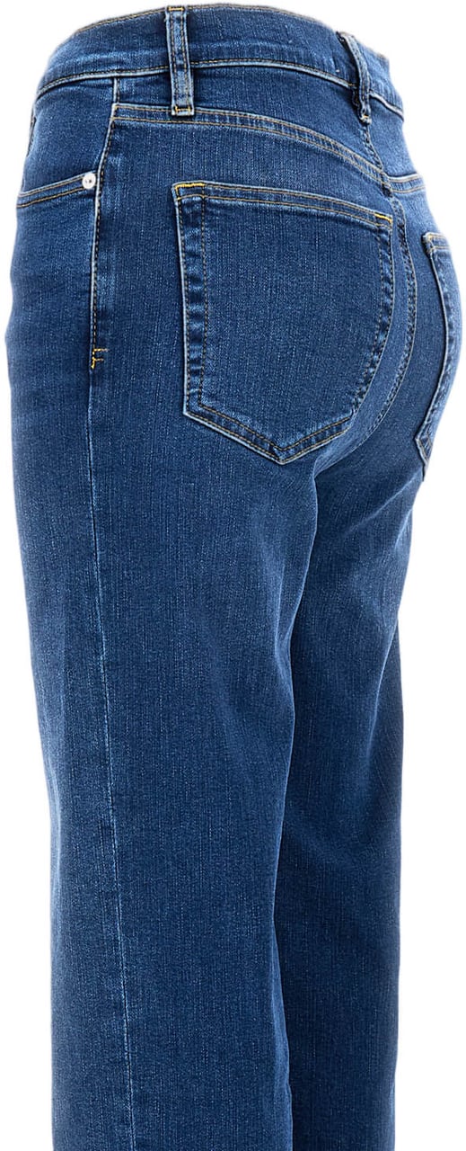 Frame High-Waisted Slim Fit Straight Jeans With Five-Pocket Design Blauw