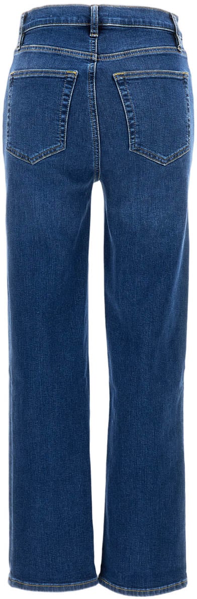 Frame High-Waisted Slim Fit Straight Jeans With Five-Pocket Design Blauw