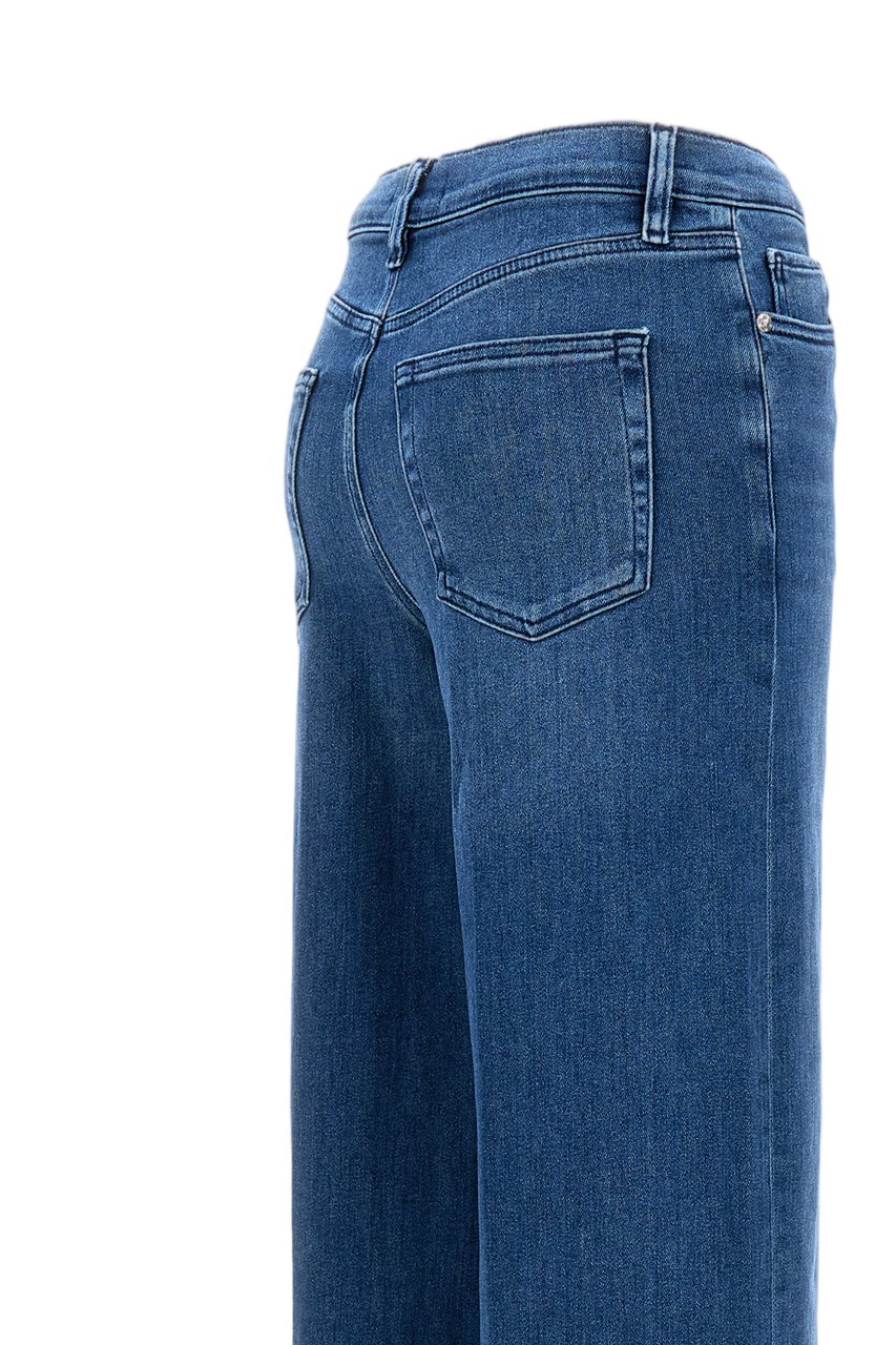 Frame High-Waisted Palazzo Jeans With Classic Five-Pocket Design Blauw