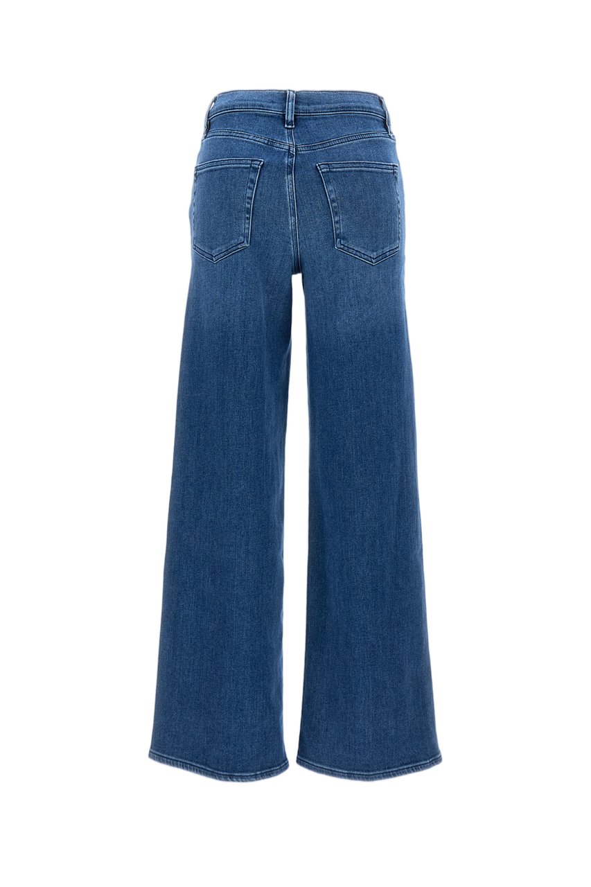 Frame High-Waisted Palazzo Jeans With Classic Five-Pocket Design Blauw