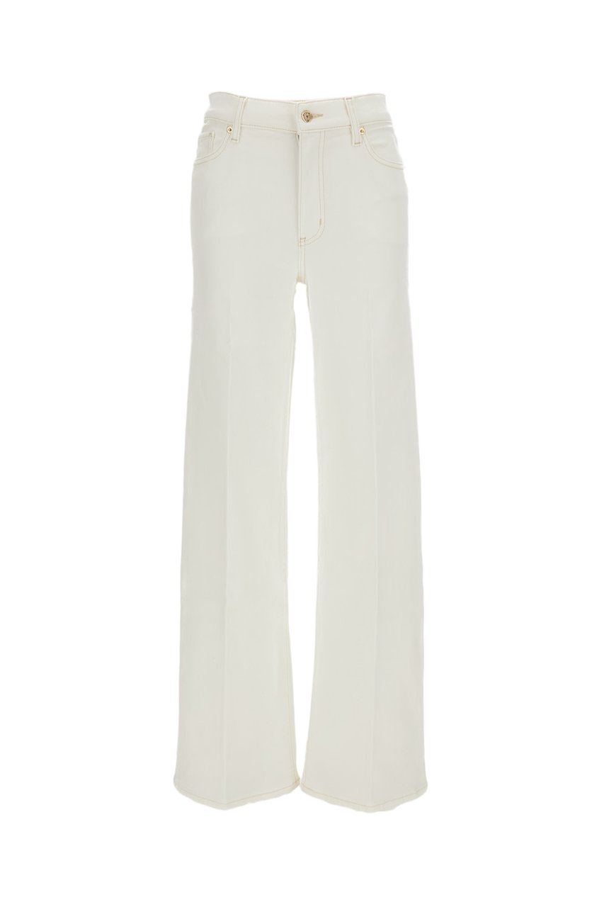 Frame White Le Slim Palazzo Stretch Jeans Wit