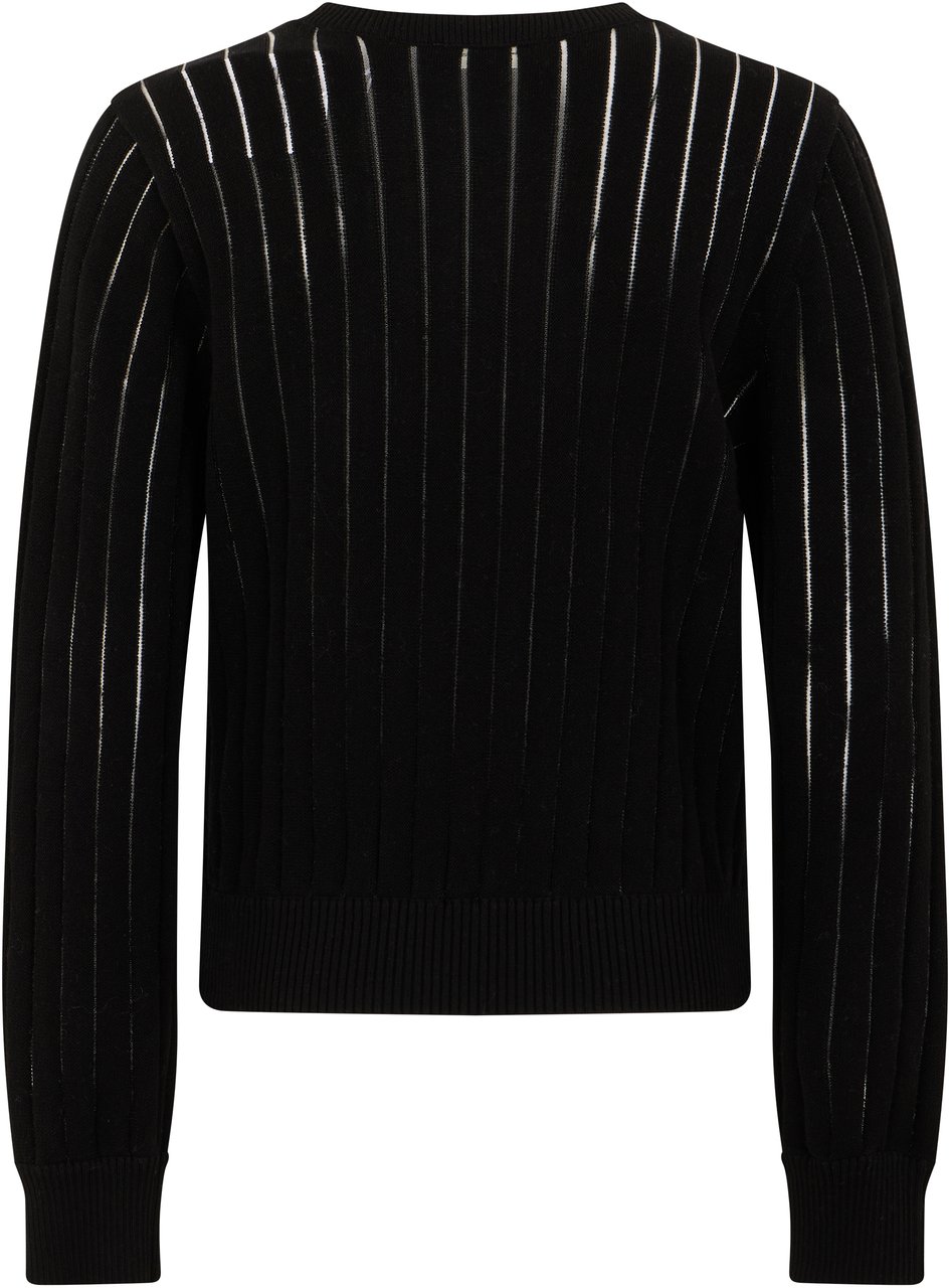 Frame Ribbed sweater Zwart