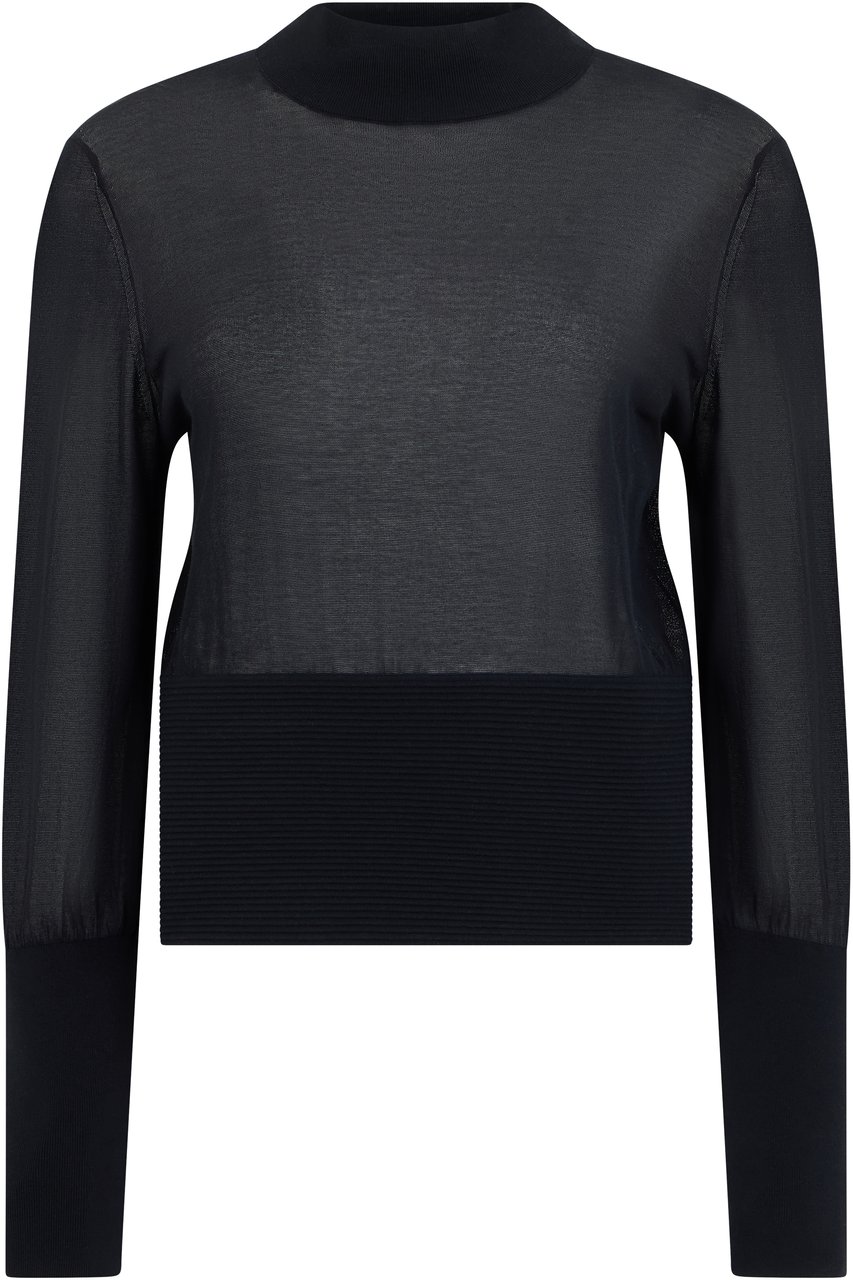 Frame Lightweight knitted sweater Zwart