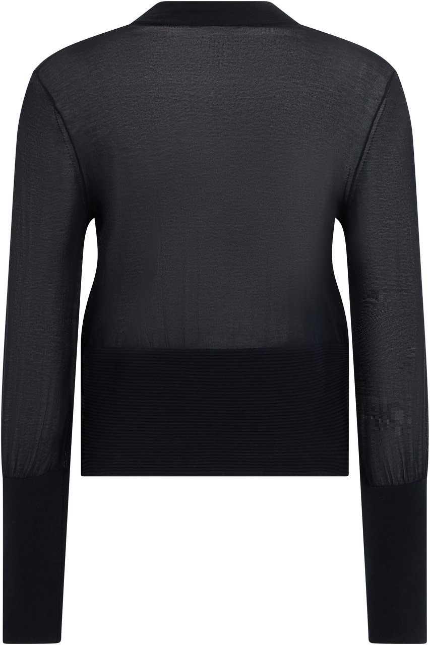Frame Lightweight knitted sweater Zwart