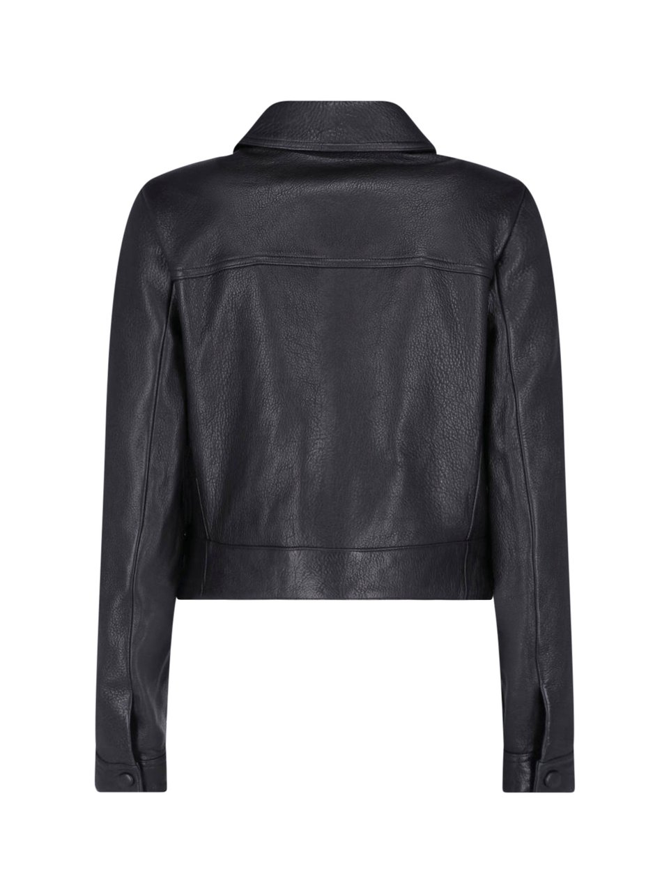 Frame Black Lambskin The Small Leather Jacket Zwart