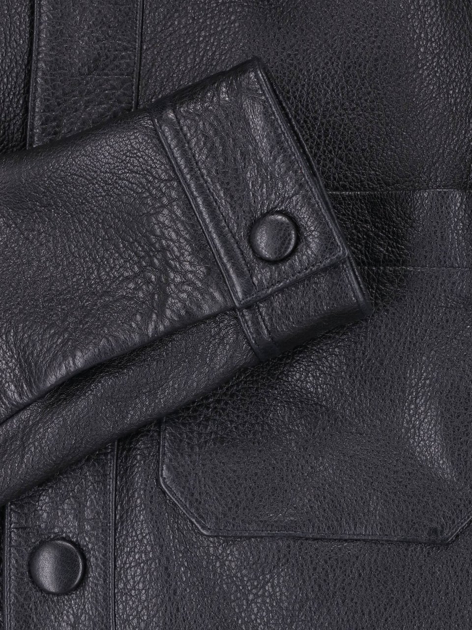 Frame Black Lambskin The Small Leather Jacket Zwart