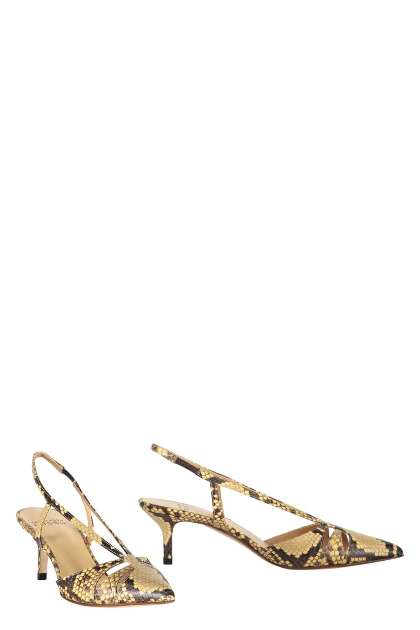 Francesco Russo Leather slingback pumps Bruin