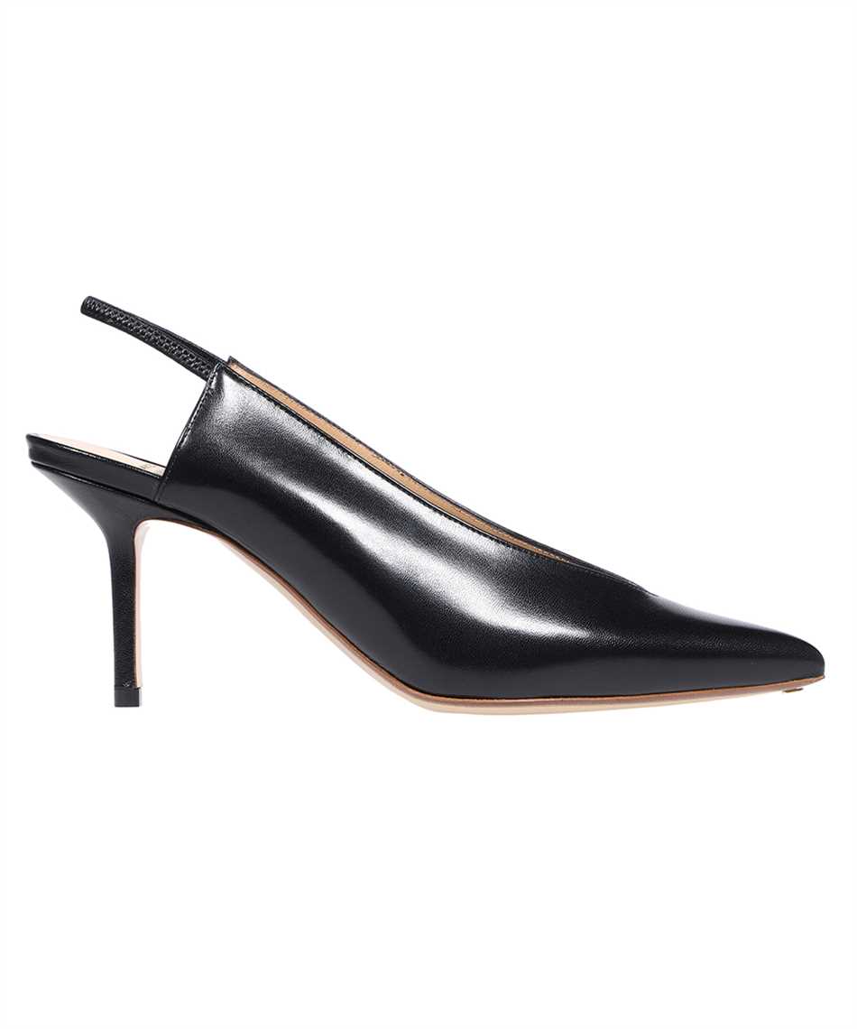 Francesco Russo Leather slingback pumps Zwart