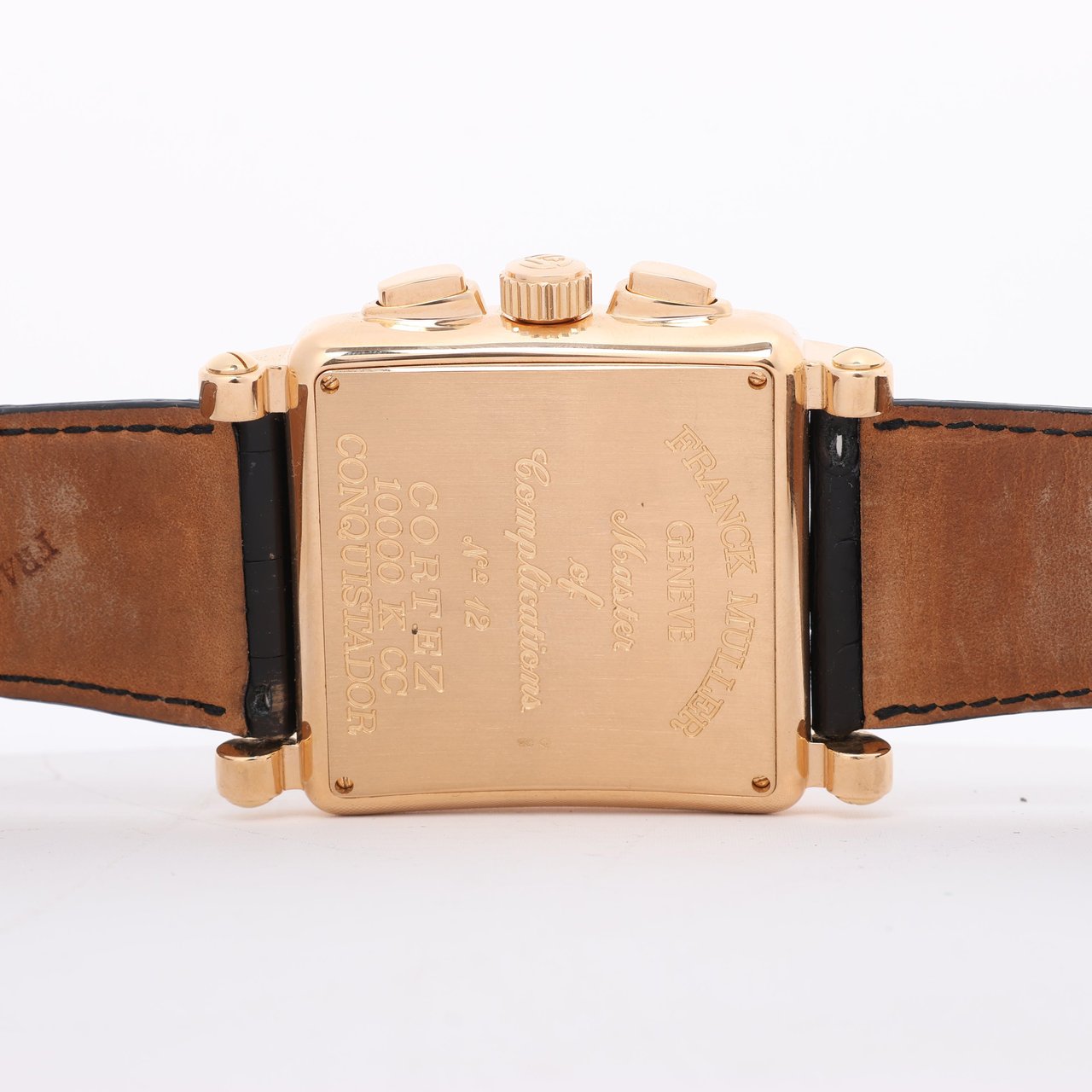 Franck Muller Franck Muller Conquistador Cortez 10000 H CC Leather x RS AT Silver-Face Watch Zilver