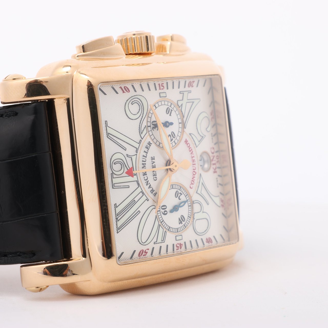 Franck Muller Franck Muller Conquistador Cortez 10000 H CC Leather x RS AT Silver-Face Watch Zilver