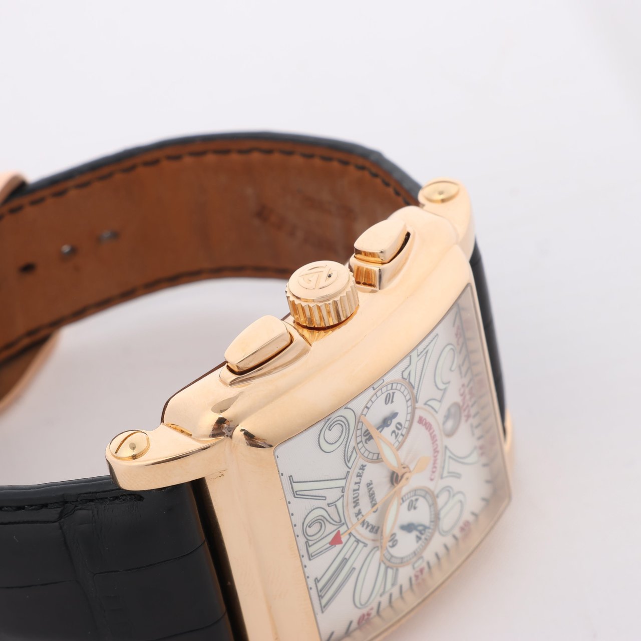 Franck Muller Franck Muller Conquistador Cortez 10000 H CC Leather x RS AT Silver-Face Watch Zilver