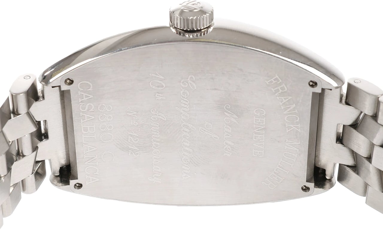 Franck Muller Franck Muller Casablanca 8880C 1212 SS QZ Watch with White Dial Divers