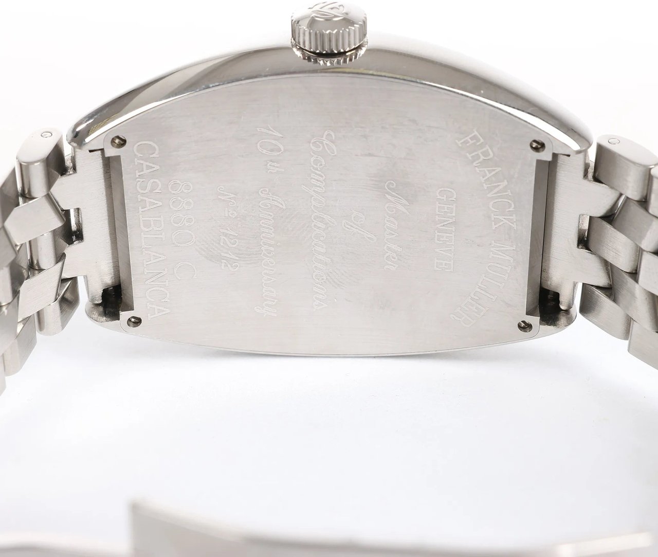 Franck Muller Franck Muller Casablanca 8880C 1212 SS QZ Watch with White Dial Divers