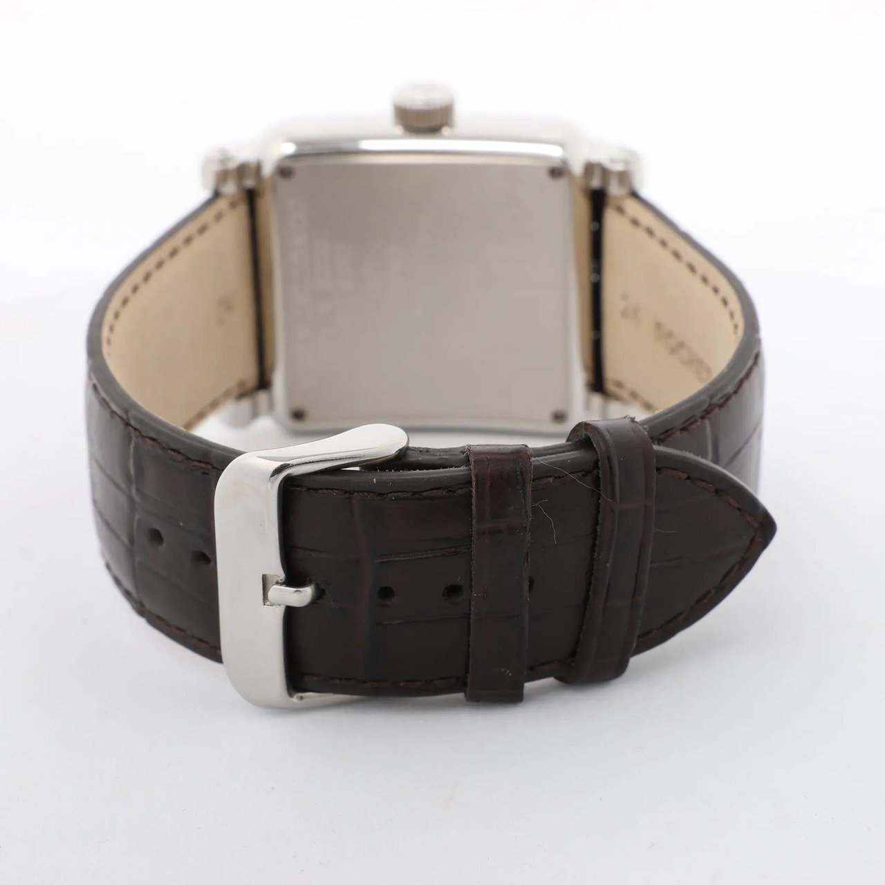 Franck Muller Conquistador 10002MQZ #10 Leather x SS QZ Watch with Brown Dial Bruin