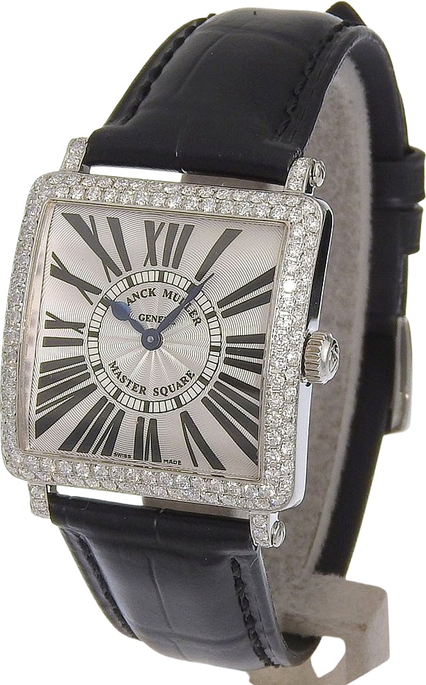 Franck Muller Master Square Quartz Stainless Steel and Alligator with Diamond Bezel and Lugs 29 Divers