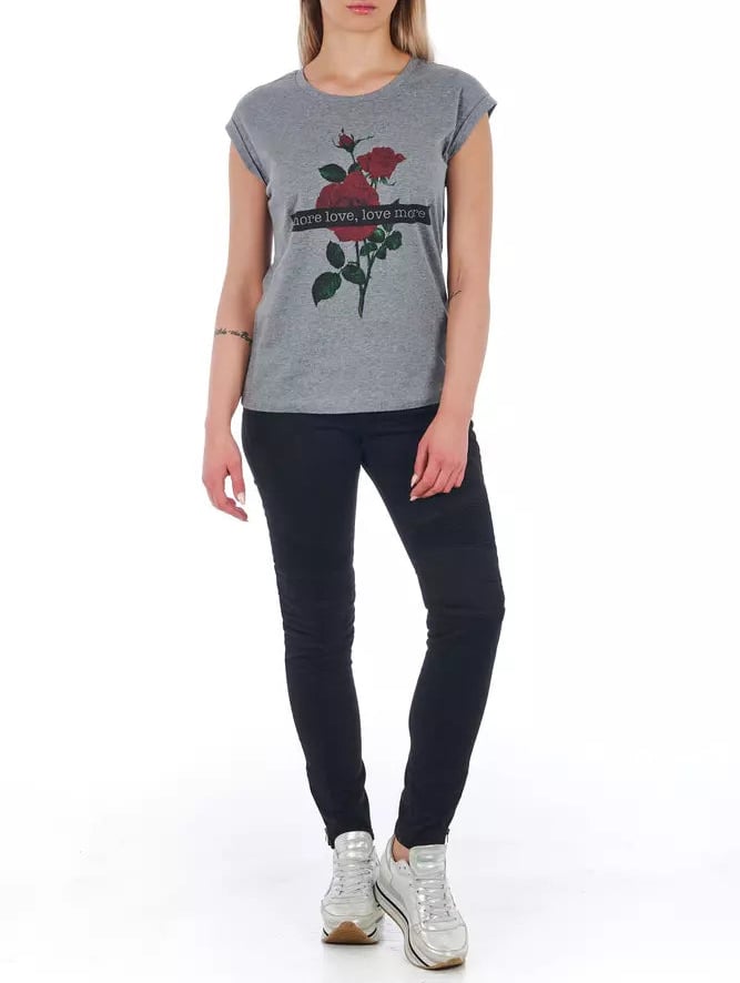 Frankie Morello Black Cotton Women Jeans Zwart