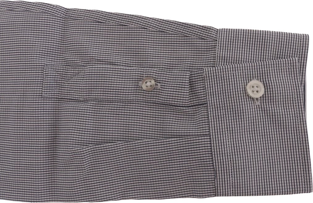 Frankie Morello White Blue Check Casual Cotton Regular Fit Shirt Blauw