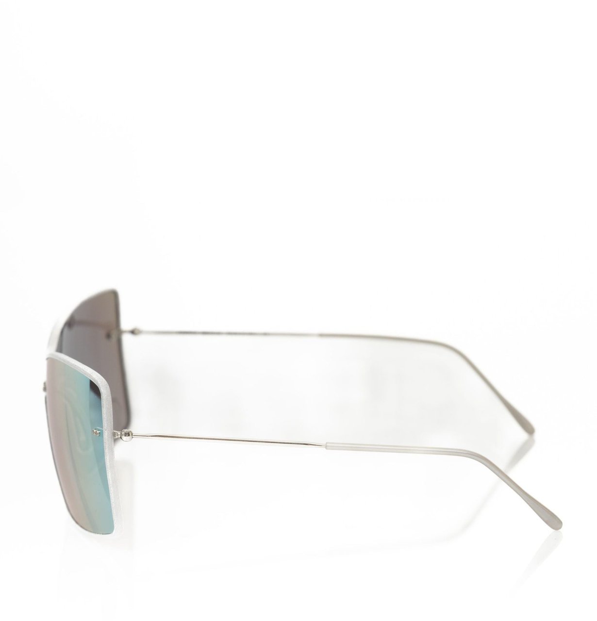 Frankie Morello Frankie Morello Silver Metallic Fiber Women Sunglasses Zilver