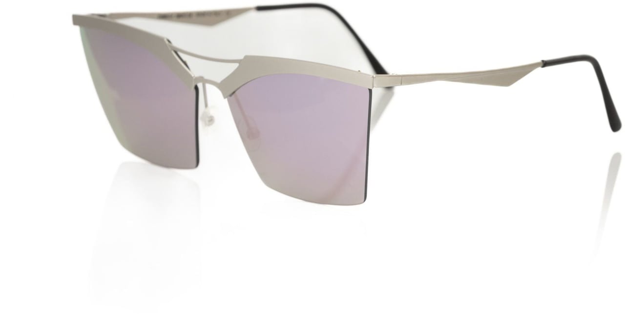 Frankie Morello Frankie Morello Silver Metallic Women Sunglasses Zilver