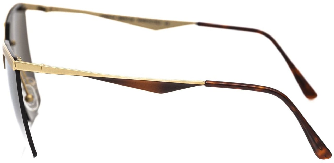 Frankie Morello Frankie Morello Gold Metallic Fibre Women Sunglass Goud