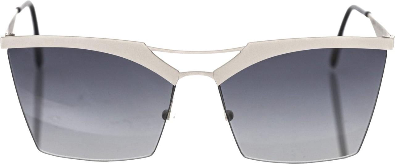 Frankie Morello Frankie Morello Silver Metallic Women's Sunglass Zilver