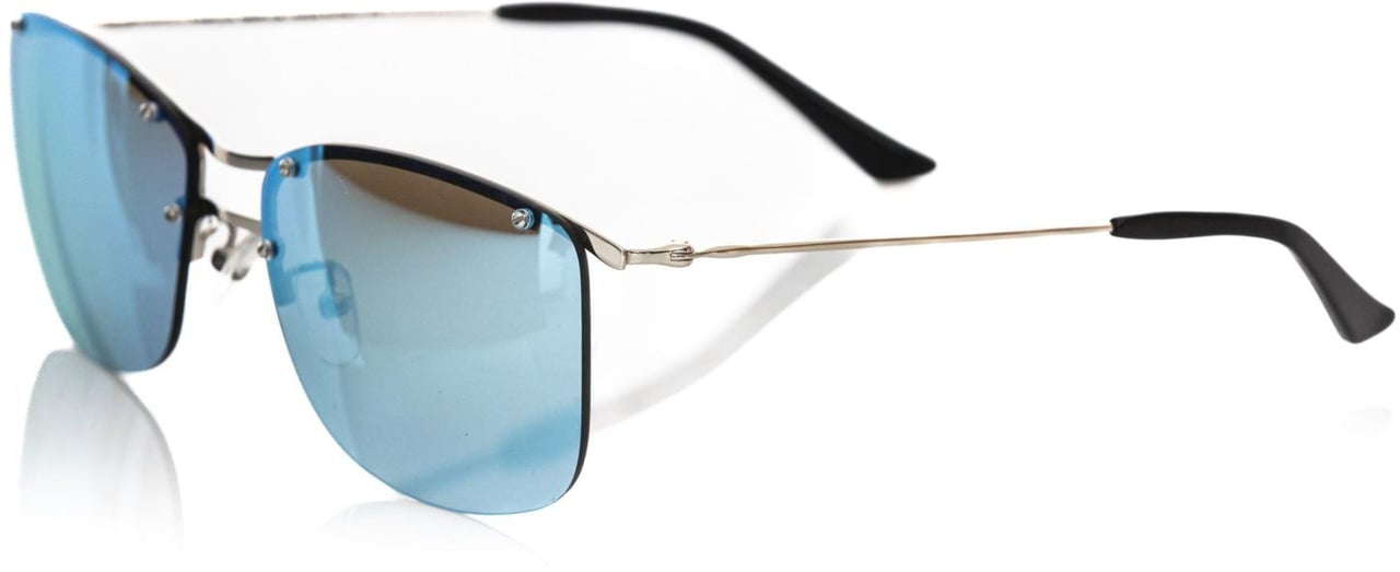 Frankie Morello Frankie Morello Silver Metallic Men Sunglasses Zilver