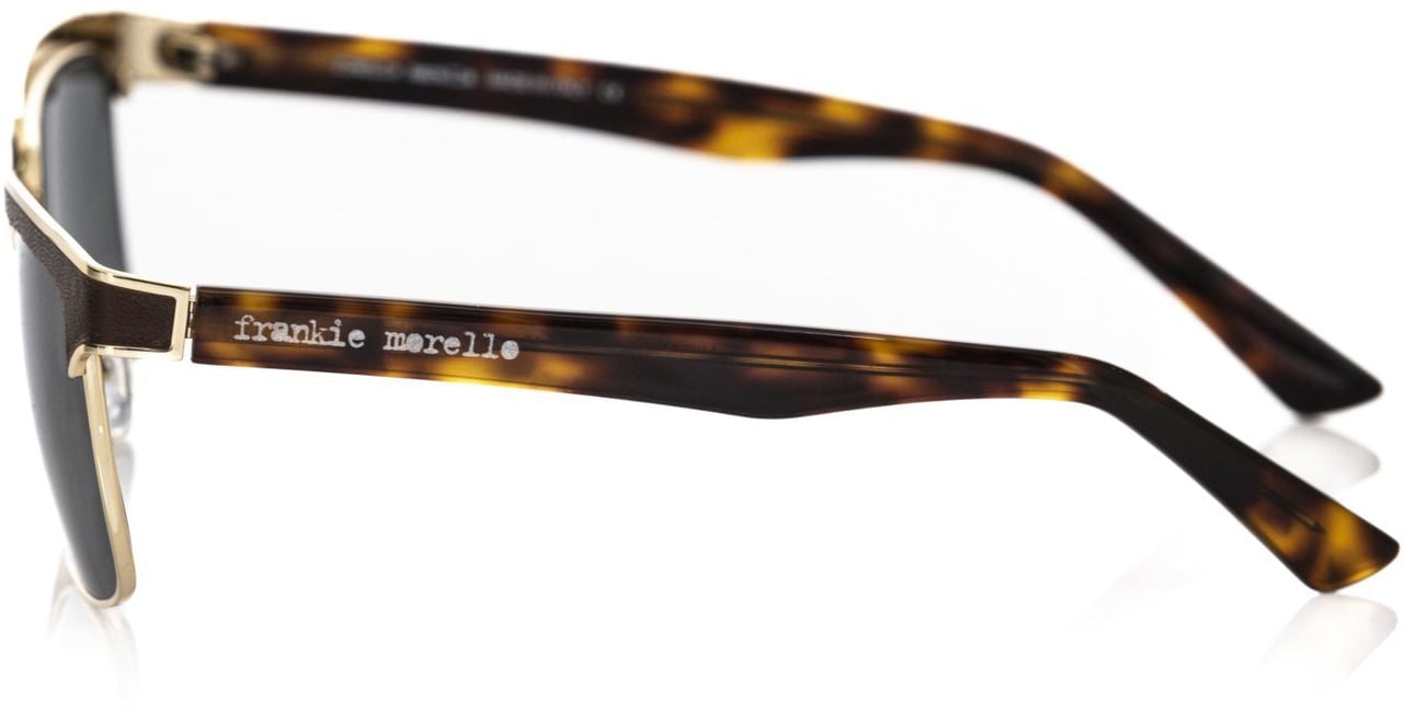 Frankie Morello Frankie Morello Brown Metallic Men's Sunglass Bruin