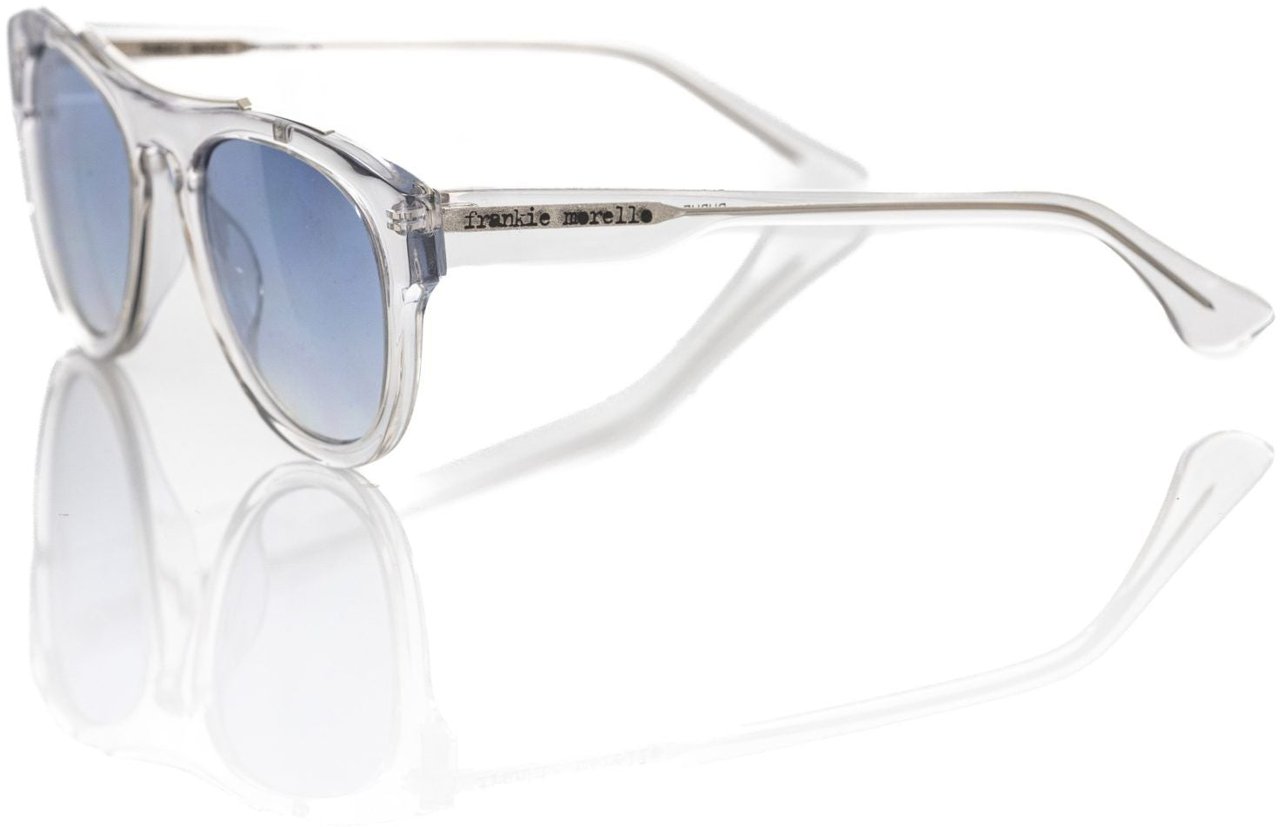 Frankie Morello Frankie Morello White Acetate Men Sunglass Wit