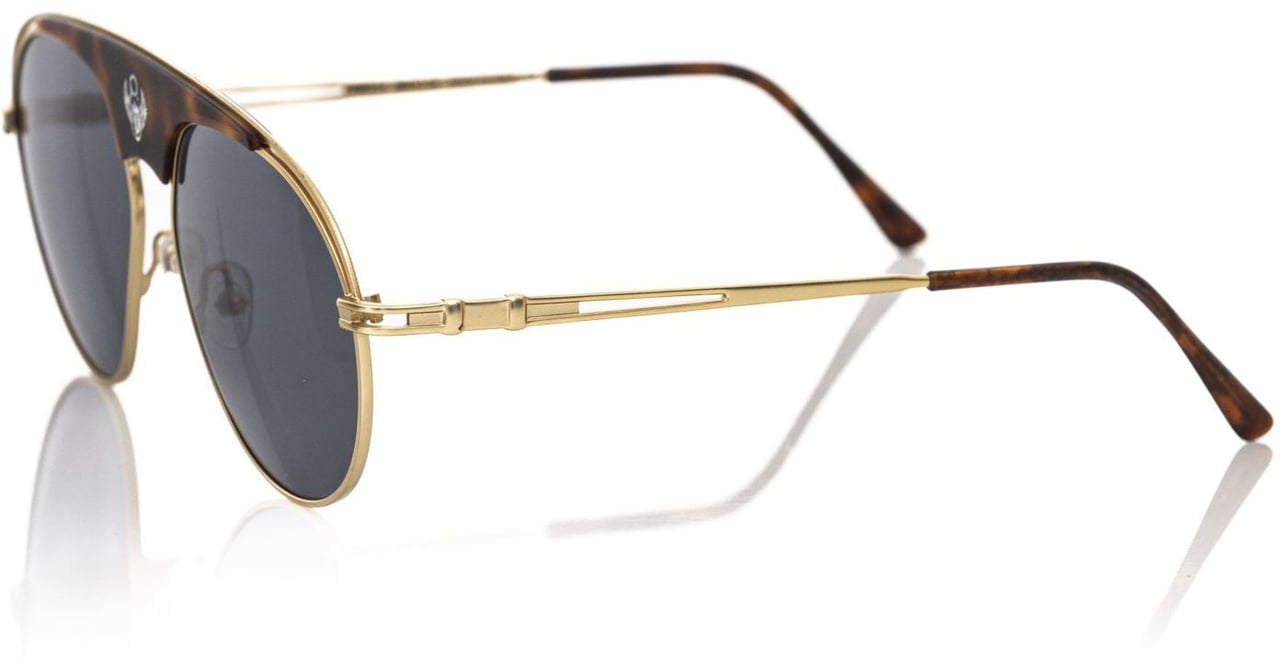 Frankie Morello Frankie Morello Brown Metallic Fibre Men Sunglass Bruin