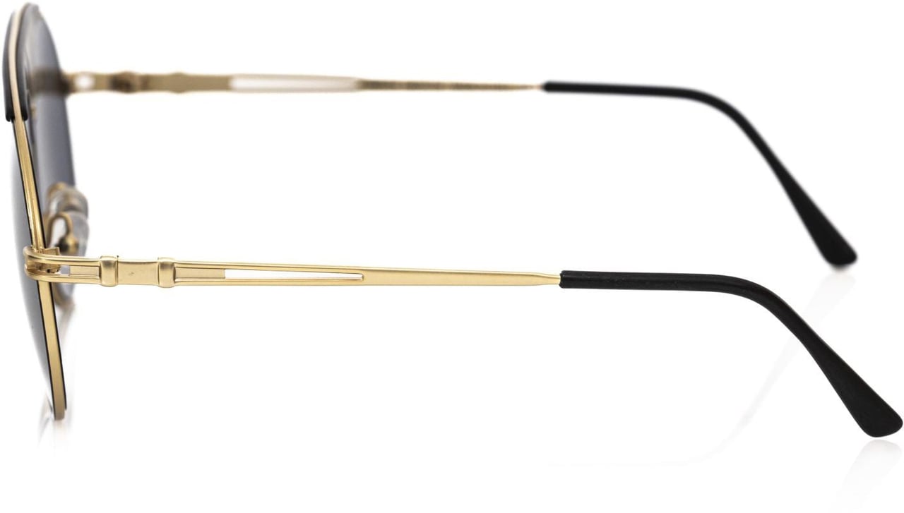 Frankie Morello Black Metallic Men's Sunglass Shield Zwart