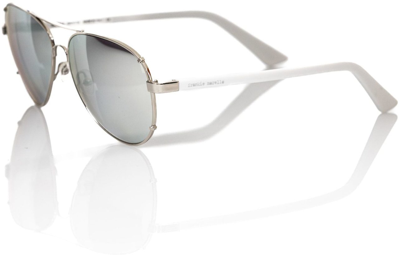 Frankie Morello Frankie Morello Silver Metallic Fiber Men's Sunglass Zilver
