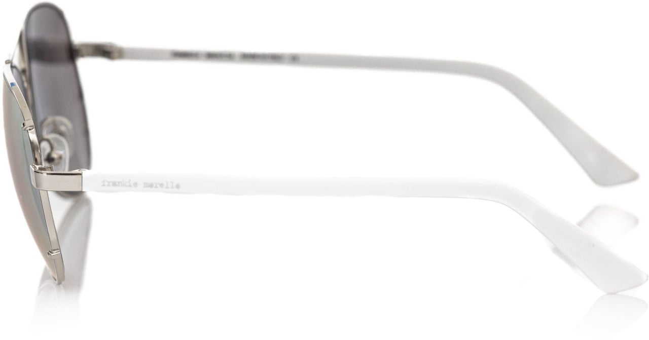 Frankie Morello Frankie Morello Silver Metallic Fiber Men's Sunglass Zilver
