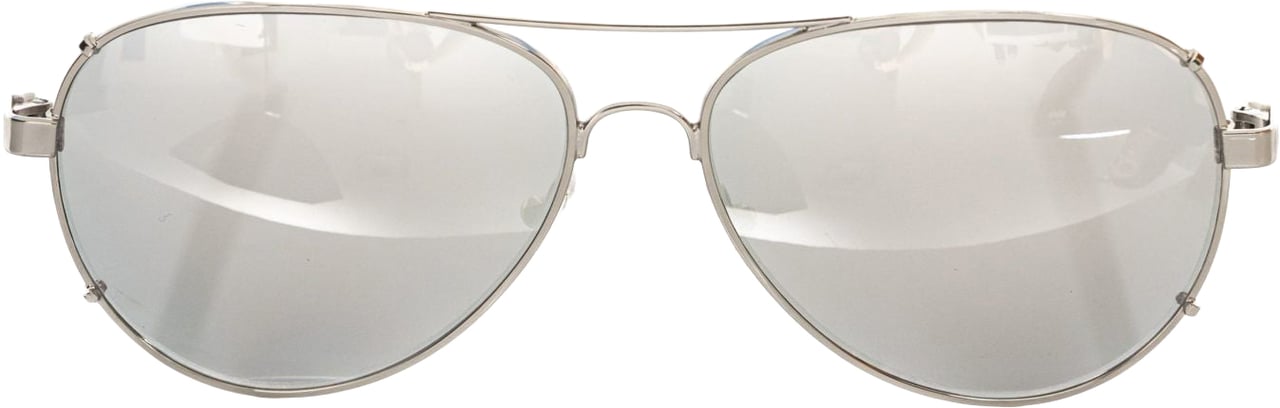 Frankie Morello Frankie Morello Silver Metallic Fiber Men's Sunglass Zilver