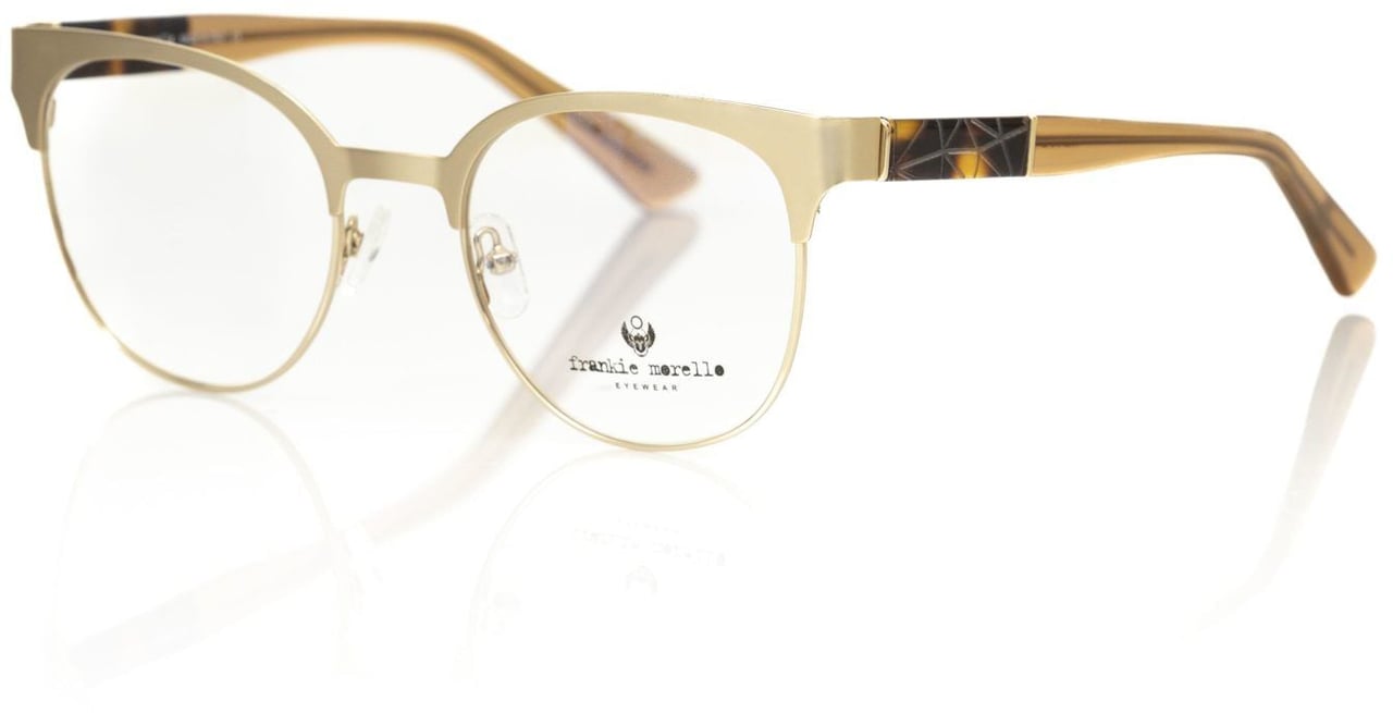 Frankie Morello Frankie Morello Gold Acetate Women Frame Goud