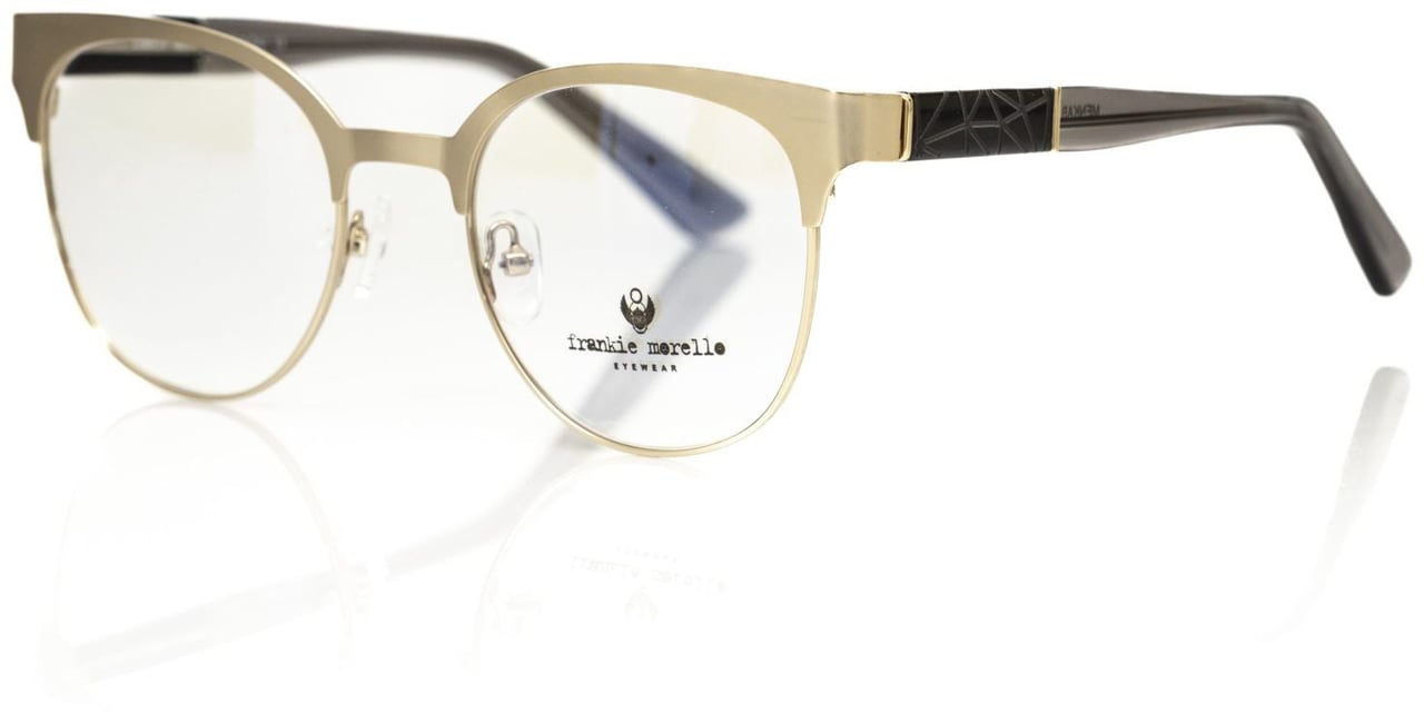 Frankie Morello Frankie Morello Gold Metallic Women's Eyeglass Frame Goud