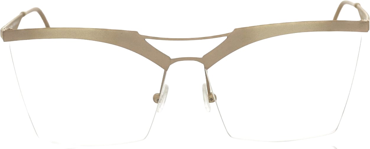 Frankie Morello Frankie Morello Brown Metallic Women's Eyeglass Frame Bruin