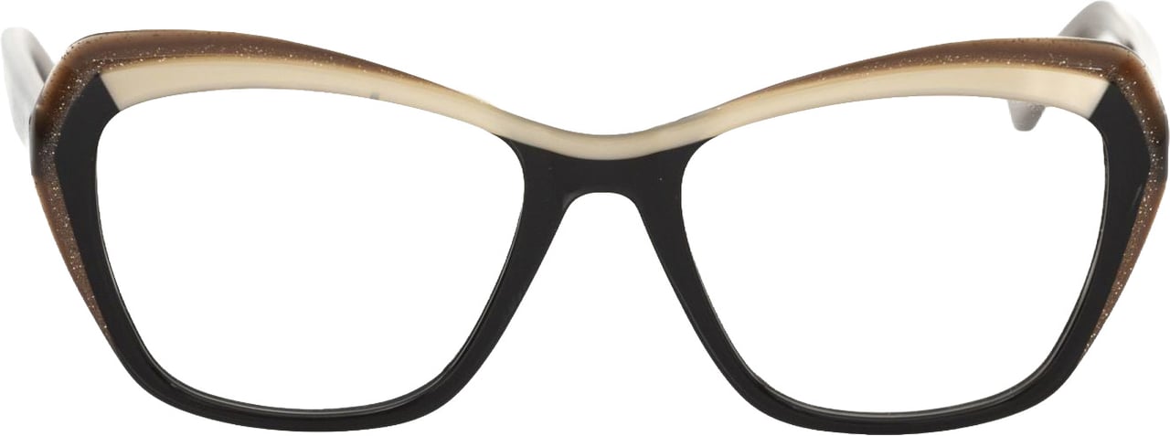 Frankie Morello Black Acetate Women's Eyeglass Frame Zwart