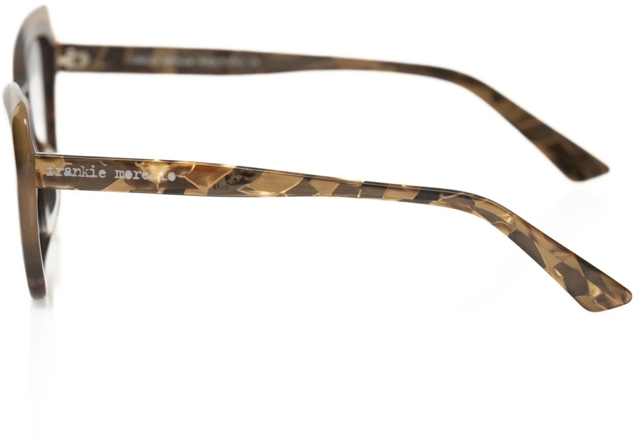 Frankie Morello Frankie Morello Beige Acetate Women's Eyeglass Frame Beige