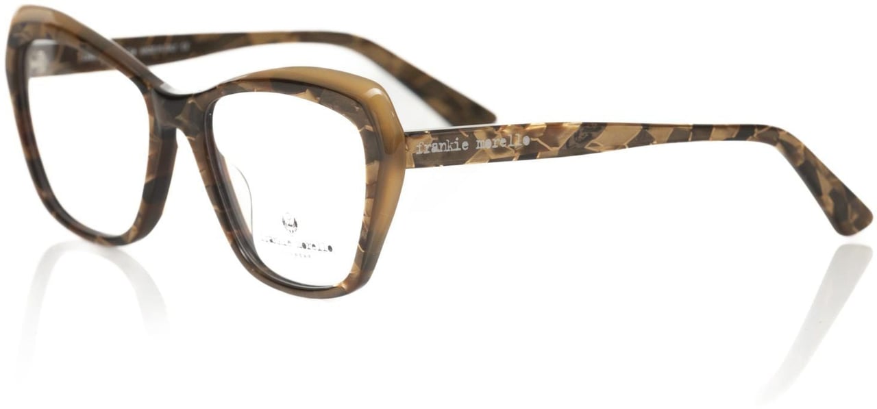 Frankie Morello Frankie Morello Beige Acetate Women's Eyeglass Frame Beige