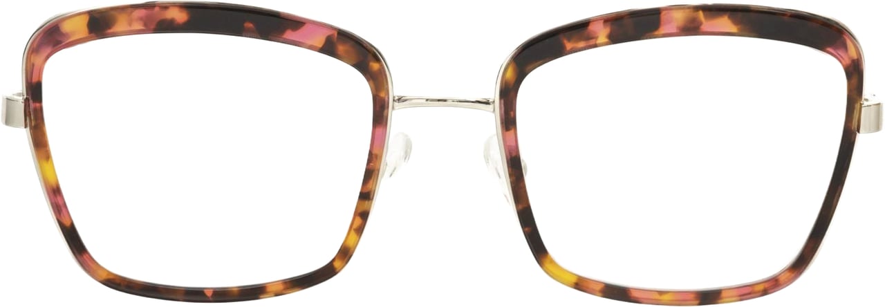 Frankie Morello Frankie Morello Red Metallic Women's Eyeglass Frame Rood
