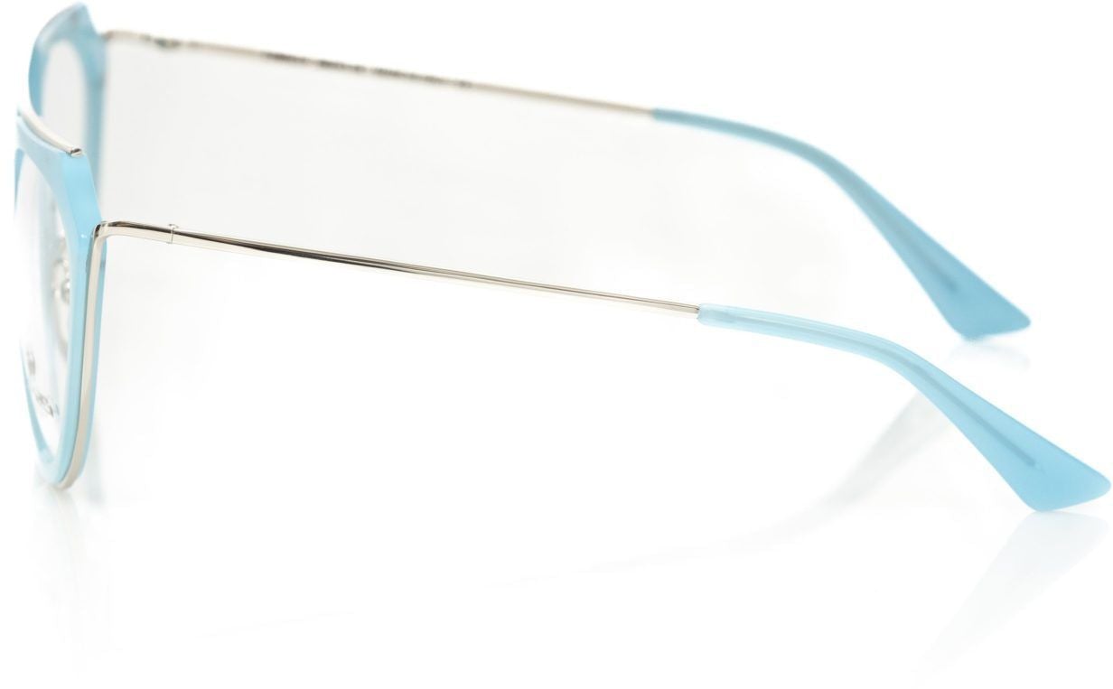 Frankie Morello Frankie Morello Light Blue Acetate Women Frame Blauw