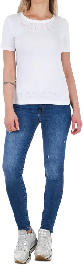 Frankie Morello Blue Denim Women Jeans Blauw